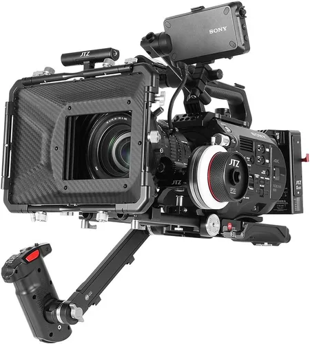 Miniatura 8 de JTZ DP30 Cine Lens Fibra de Carbono 4x4 Swing-Away Caja Mate con 0.591 in/0.748 in Rod Rail Rig para Sony FS5 FS7 ARRI RED Canon C100 C200 C300 BM D