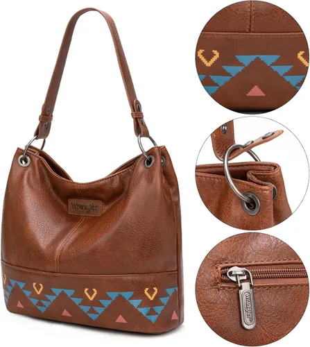 Miniatura 143 de Wrangler Hobo - Bolsas para mujer de cuero vegano con asa superior, bolsos de hombro y bolsos