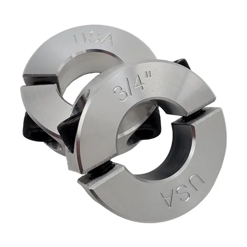 Miniatura 30 de Diámetro de orificio de 0.50 pulgadas - Abrazadera del collar de eje de dos piezas - Aluminio 2024 (paquete de 4)