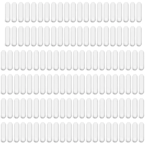 Miniatura 11 de Weewooday 80 piezas de barra agitadora magnética de mezclador PTFE, barra de agitación de placa de PTFE de acero inoxidable de color blanco