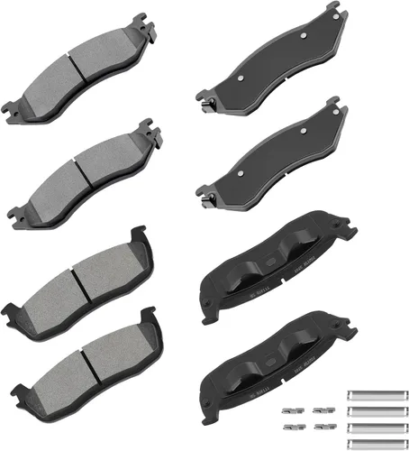 Miniatura 26 de Pastillas de freno de cerámica delanteras traseras 8 piezas para Mercedes-Benz CLK3/CLK430, 98-99 para Mercedes-Benz E300, 98-02 04 05