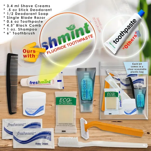 Miniatura 3 de Moda West 24 kits – Caja a granel de artículos de tocador de lujo al por mayor de artículos de tocador esenciales para hombres, mujeres, viajes