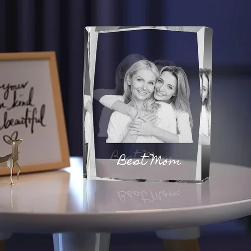 Miniatura 11 de Regalo de foto de cristal 3D personalizada – Imagen personalizada para día del padre, cumpleaños, aniversario – Recuerdo para papá, parejas