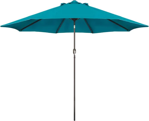 Miniatura 9 de Blissun - Sombrilla de aluminio para patio al aire libre de 9 pies, sombrilla de mesa para exteriores, sombrilla de jardín, sombrilla de mercado