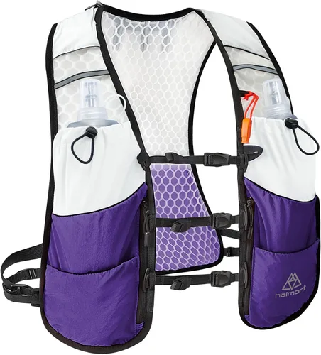 Miniatura 9 de Chaleco de hidratación para correr Haimont, paquete ligero de 5L para mujer y hombre, para correr en senderos Bounce-Free Fit, Front Fuel Storage