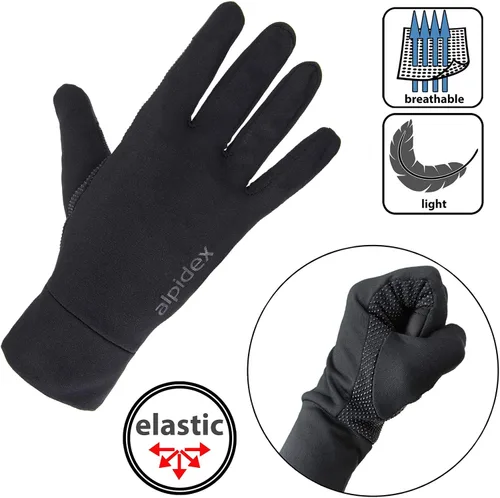 Miniatura 3 de ALPIDEX Guantes deportivos ligeros para hombre y mujer, guantes para pantalla táctil, forro delgado y cálido para invierno, ciclismo, ciclismo