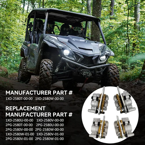 Miniatura 5 de M MATI Pinza de freno delantera y trasera para Yamaha Viking 700 Wolverine X2 X4 700 850 2014-2022 1XD-2580T-00-00 1XD-2580W-00-00