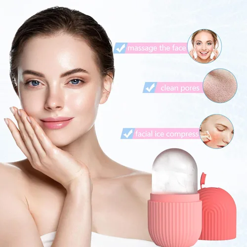 Miniatura 4 de Joyeee Rodillo facial de hielo, molde de silicona reutilizable, masaje facial, belleza facial, herramientas para el cuidado de la piel, aplica hielo