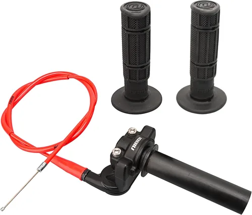 NIBBI Empuñadura de acelerador giratorio, empuñaduras para bicicleta de tierra con cable de acelerador y empuñadura de manillar para bicicleta pit