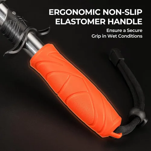 Miniatura 3 de KastKing Paradox 9" Lip Grip, herramienta de aterrizaje de peces de acero inoxidable resistente a la corrosión con mango de elastómero