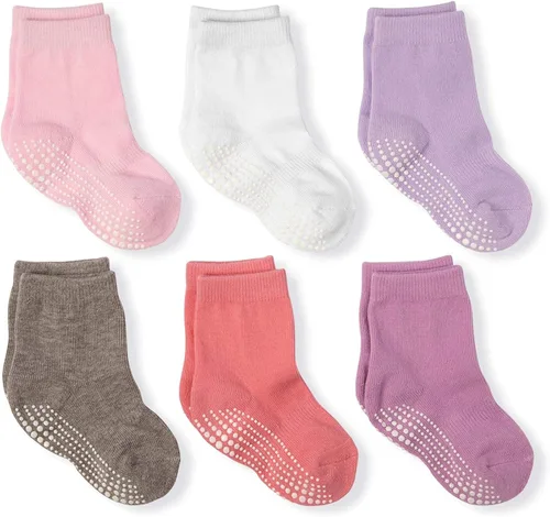 LA ACTIVE Non Slip Grip Ankle Boys and Girls Socks for Babies Toddlers and Kids