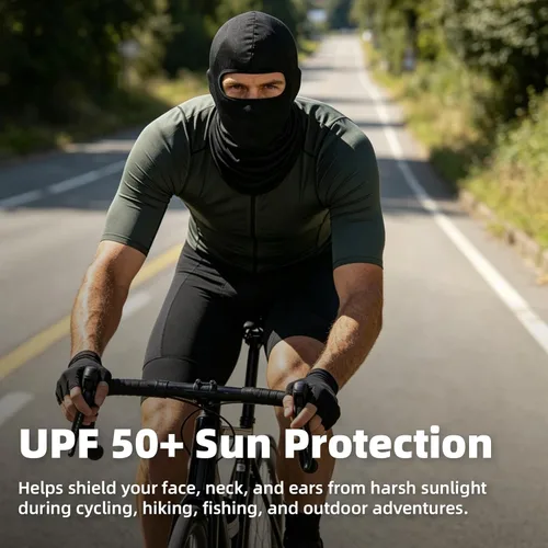 Miniatura 2 de YESLIFE Pasamontañas de esquí para hombres, máscara facial de verano para cascos de motocicleta, accesorios de motocross, polaina de cuello