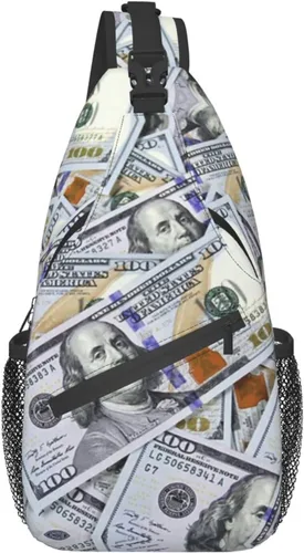 Miniatura 2 de Us Bill Dollars Money - Bolso de pecho unisex para viajes, senderismo, bolsa de hombro cruzada para mujeres y hombres, US Bill Dollars Money A1