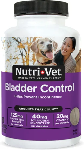 Nutri-Vet Suplemento para el control de la vejiga, suplemento de arándano, productos para perros, apoyo inmunológico, ayuda a la incontinencia