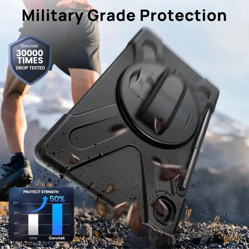 Miniatura 5 de Gerutek Funda para Samsung Galaxy Tab S6 Lite de 10.4 pulgadas 2024/2022/2020, funda protectora de cuerpo completo con protector de pantalla
