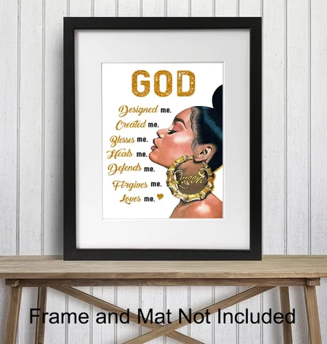 Miniatura 3 de Arte afroamericano - Arte negro - decoración de pared religiosa espiritual - mujeres negras - Regalos cristianos de inspiración para mujeres