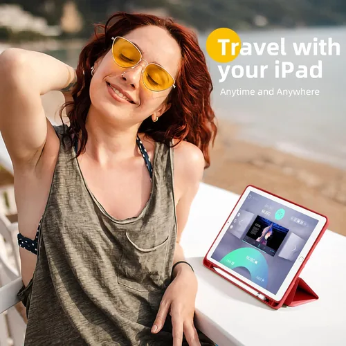 Miniatura 2 de Akkerds - Funda Compatible con iPad de 10.2 Pulgadas 2021/2020/2019, para iPad de 9ª/8ª/7ª Generación con Soporte para Lápiz, Funda Protectora