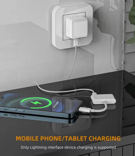 Miniatura 4 de Auriculares de 0.138 in a conector Lightning Cargador USB AUX 3 en 1 Cable Dongle Iphone Audio OTG Adaptador para Apple 14 13 12 11 Pro Max Xr X 8 7
