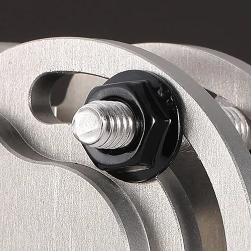 Miniatura 6 de Tuercas hexagonales de brida dentada M5 x 0.031 in, 50 piezas de acero inoxidable 304 18-8, rosca completa, accionamiento hexagonal, acabado Negro