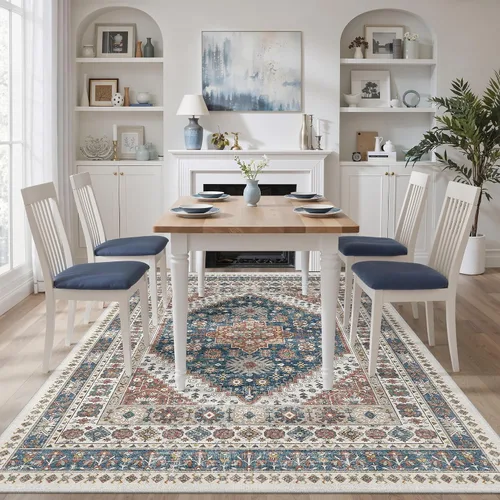 Miniatura 8 de zesthome Alfombras de área de 5 x 7 pies, alfombra ultrafina, lavable, resistente a las manchas, antideslizante, para sala de estar, dormitorio