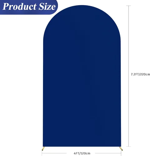 Miniatura 2 de Wokceer Cubierta Ajustada de Spandex para Soporte de Arco de Boda de 7.2 Pies con Parte Superior Redonda, Telón de Fondo de Arco Chiara para Fiesta