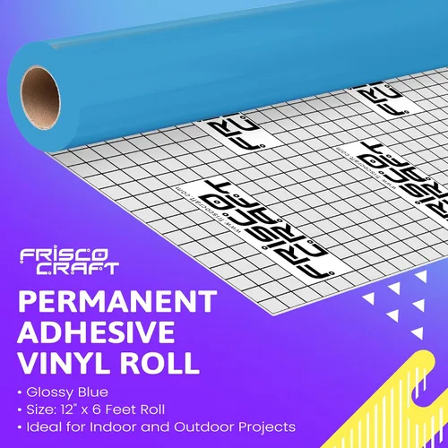 Miniatura 2 de Frisco Craft s Vinilo permanente azul brillante - 12" x 6 pies