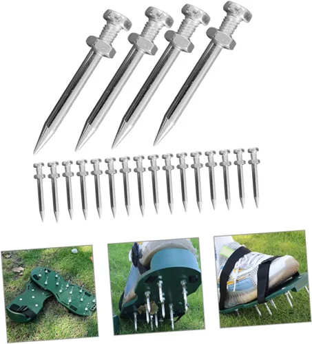Miniatura 2 de Aireador de césped para zapatos, clavijas de repuesto de 1.77 pulgadas, estacas de metal para aireación de suelo de patio y jardín, accesorios