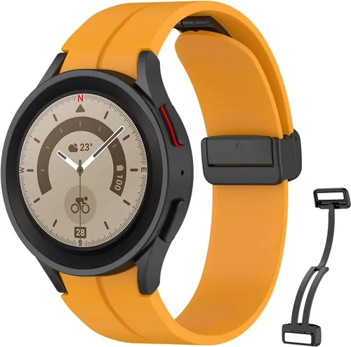 Miniatura 26 de Correa deportiva de silicona para Galaxy Watch 5 Pro de 1.772 pulgadas, sin huecos, compatible con Galaxy Watch 7, 6, 5, 4, correa de repuesto