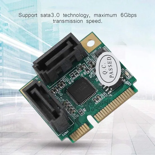 Miniatura 3 de Tarjeta controladora PCI Express a 3.0, adaptador Mini PCIe de 6 Gbps de alta velocidad con chip ASM1061 para expansión interna de disco duro