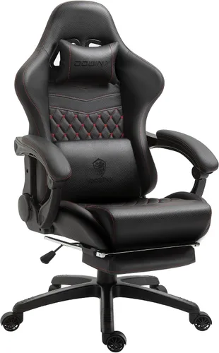 Miniatura 17 de Dowinx Silla de Juego Grande y Alta, Sillas de Videojuego con Reposapiés, Sillas de Juego de PC para Adultos - Silla Gamer Ergonómica Reclinable