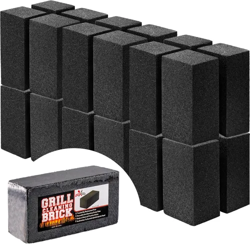 Miniatura 9 de Ladrillos de limpieza de parrilla de grado comercial, resistente, paquete de 4 unidades. Herramienta de limpieza de piedra pómez limpia y desinfecta