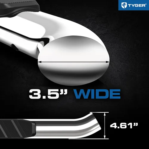 Miniatura 5 de Tyger Auto 3.5" Estribos laterales Rider compatibles con Chevy Silverado GMC Sierra 1500 2007-2018; 2007-2019 2500 3500HD; 2019 LD/Limited Cabina