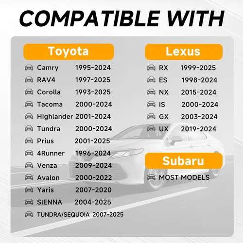 Miniatura 2 de FARBIN Bocina de coche compatible con Toyota/Lexus/Subaru 12V impermeable bocinas automáticas fuertes con enchufe de bocina de 1 a 2