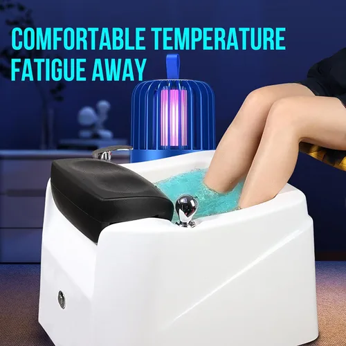 Miniatura 2 de Baño de pies de masaje acrílico spa de pies calentado lámpara colorida baño de pies Pedicura Spa de pies Ajuste caliente y frío Tazón de pedicura