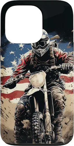 Miniatura 10 de Dirt Bike American Flag Motocross Enduro Biker 4th of July Case for iPhone 17