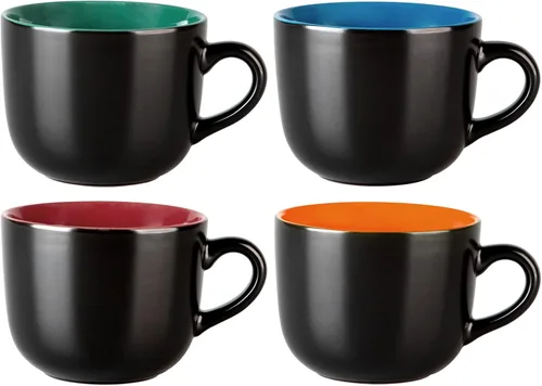 Miniatura 11 de GBHOME Tazas de sopa jumbo con asas, juego de 4 tazas de café grandes de 24 onzas, cuencos de sopa de cerámica para café, cereales, aperitivos