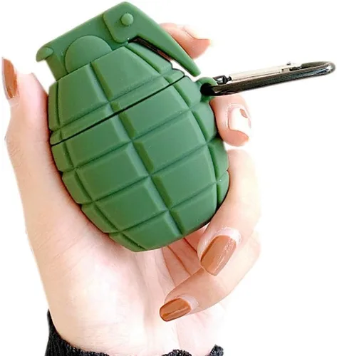 Miniatura 40 de Linda funda para Airpods, divertida y creativa 3D con forma de frutas y verduras con soporte de hebilla de anillo, funda de silicona suave a prueba