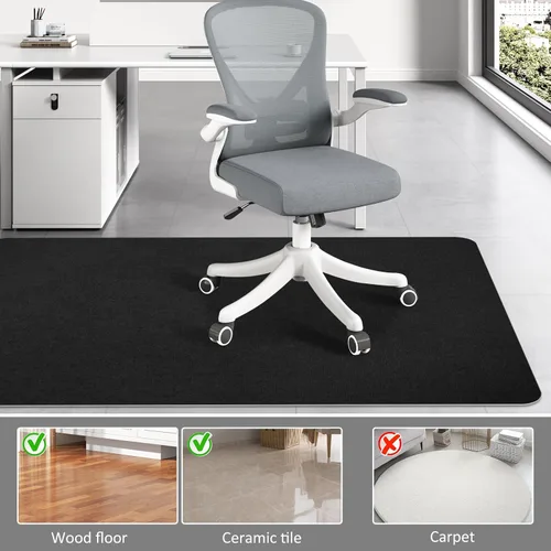Miniatura 4 de Tapete para silla de oficina para suelo de madera dura y azulejos, tapete de escritorio para sillas rodantes, protege el suelo duro, alfombra