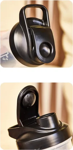 Miniatura 6 de ChezMax Shaker Bottle for Protein Powder (BPA free),PP5 Leakproof Mixer Cup with Built-In Mixing Blade, Portable Workout Shaker for Protein, Negro