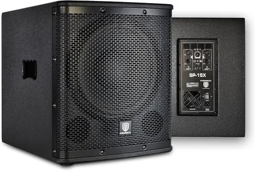 PRORECK SP-15X Gabinete de subwoofer PA DJ activo de 15 pulgadas, 2000 W, P.M.P.O con amplificador de clase D, 3 monitores preestablecidos DSP,