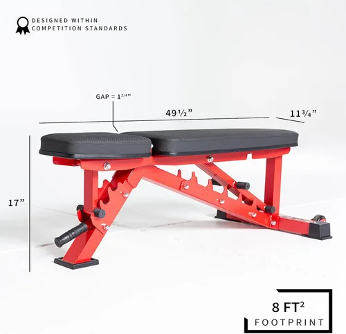 Miniatura 2 de REP Banco ajustable de fitness, AB-3100 V3 – 700 libras clasificado para entrenamientos de gimnasio en casa y garaje, levantamiento de pesas y Azul