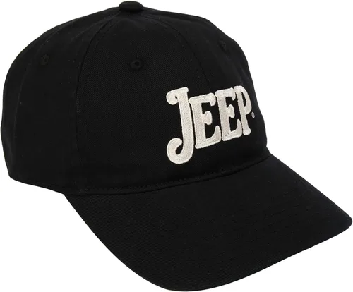 Jeep Logotipo de guión vintage pesado chino sarga sombrero ajustable hebilla cierre