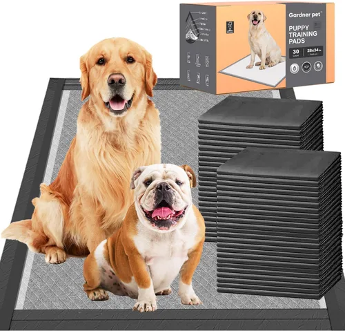 Almohadillas para cachorros de carbón 28x34 pulgadas, almohadillas para orina de perros extragrandes, control de olores y a prueba de fugas,