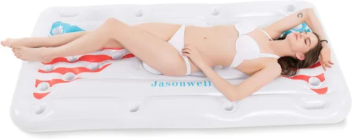 Miniatura 5 de Jasonwell Juguetes de piscina, flotadores, juego de mesa de billar para adultos con portavasos y 8 bolas flotantes, juegos de fiesta, juguetes