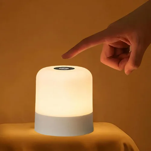 Luz nocturna portátil para bebé, 2400 mAh, luz de huevo de 3 colores para guardería, lámpara LED pequeña recargable, luz nocturna táctil regulable,