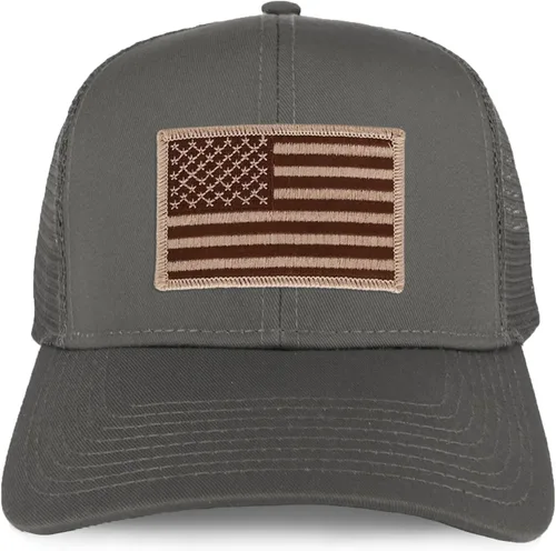 Miniatura 2 de Gorra de béisbol de camionero con parche de bandera de Estados Unidos de gran tamaño XXL