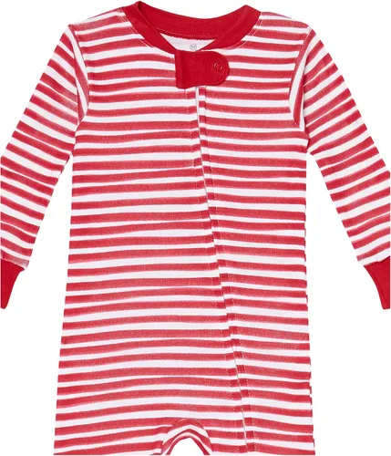 Miniatura 8 de HonestBaby Pijama de una sola pieza con cremallera frontal para bebé, 100% algodón orgánico