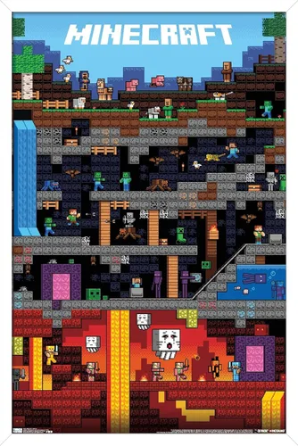 Miniatura 8 de Trends International Minecraft - Póster de pared Worldly, 22.375 x 34 pulgadas, versión sin marco