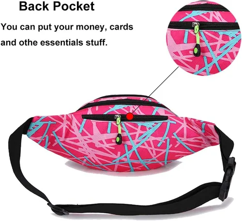 Miniatura 5 de Ausion - Cangurera con bolsillos con cremallera, cinturón ajustable para entrenamiento, de vacaciones, senderismo, correr, para iPhone 11 Pro Xs Max