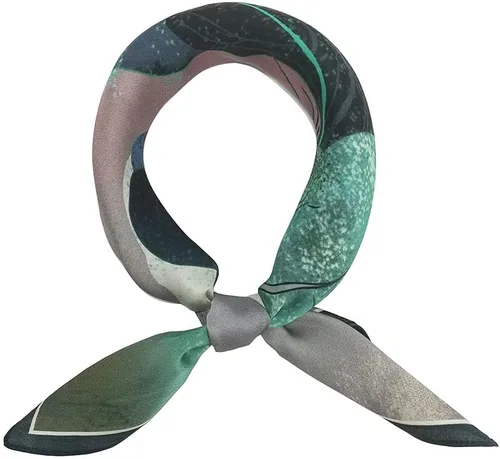 Miniatura 41 de FONYVE Bufandas 100% de seda de morera para mujer, bufanda cuadrada ligera de satén para la cabeza, bufanda pequeña de seda para dormir, 21 x 21
